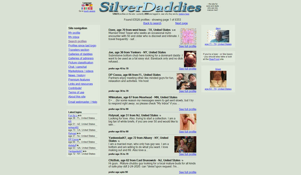 How can I filter my messages on Silverdaddies?