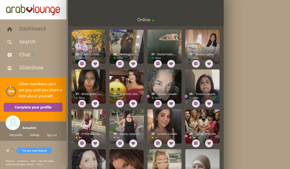 How can I edit my username in ArabLounge?