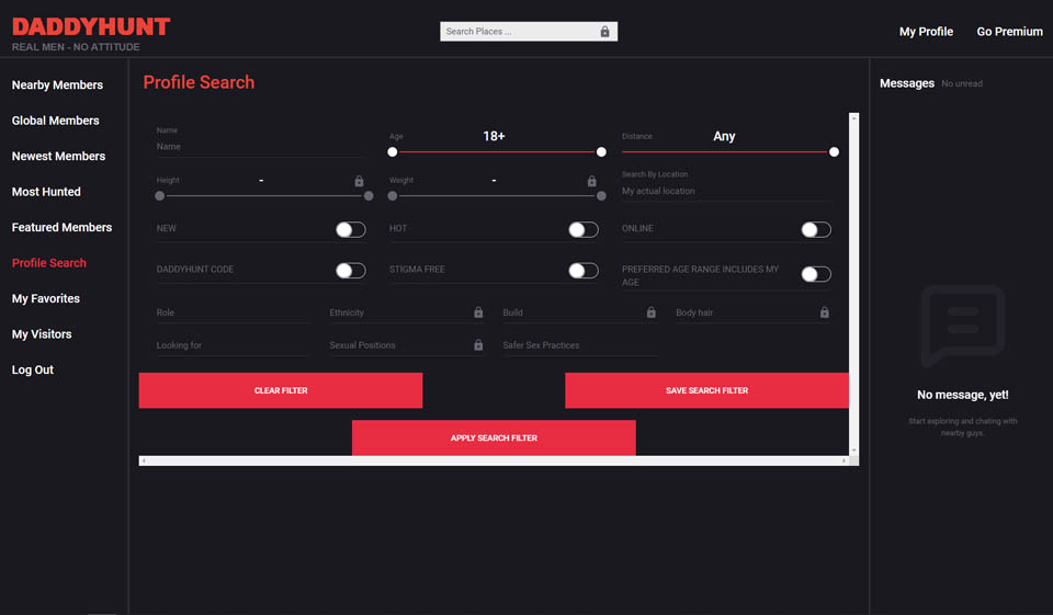 How to Filter Who Can Message Me on Daddyhunt?