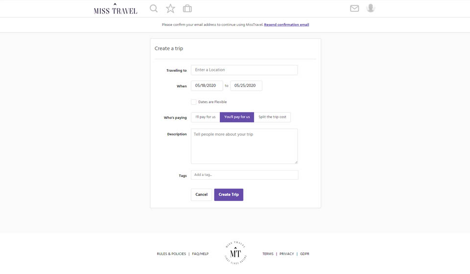 Miss Travel Can I Send Support For Just A Month?