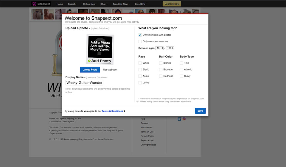 ¿Cómo usar la cámara en el sitio SnapSext?