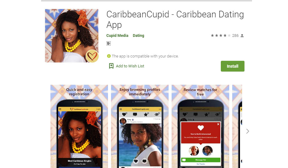Interface de Cupidon des Caraïbes