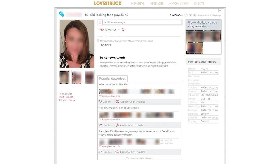 Puteți șterge informațiile furnizate pe LoveStruck?