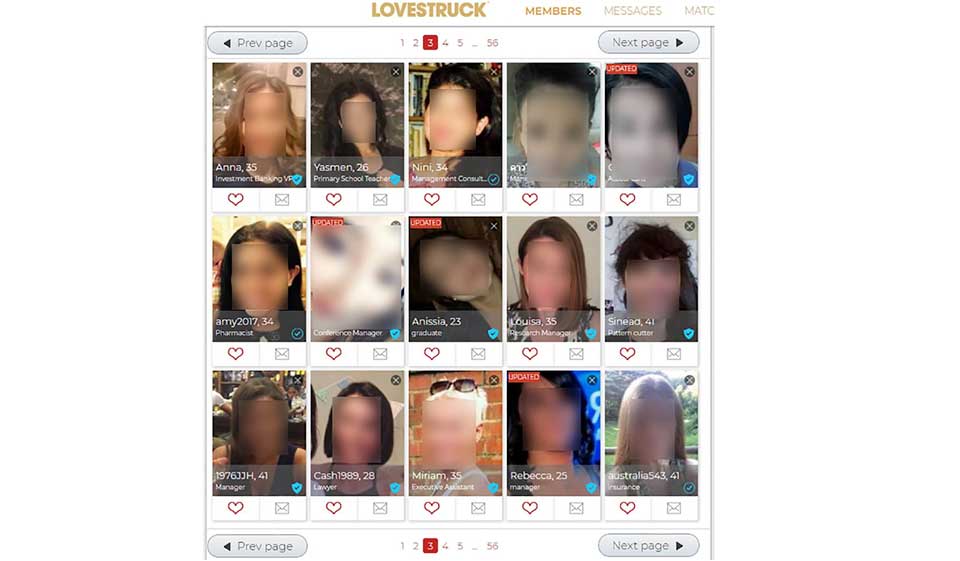 Există profiluri false pe LoveStruck?