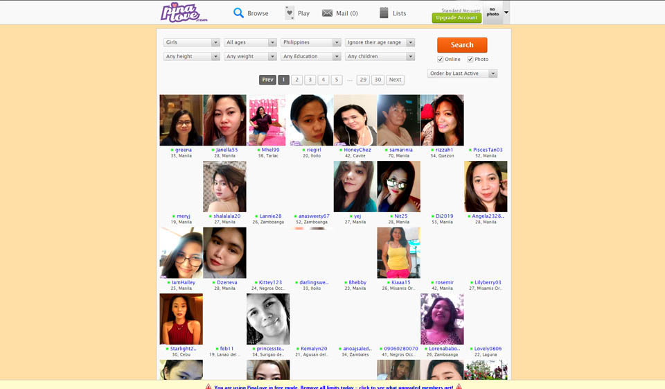 PinaLove User Attributes