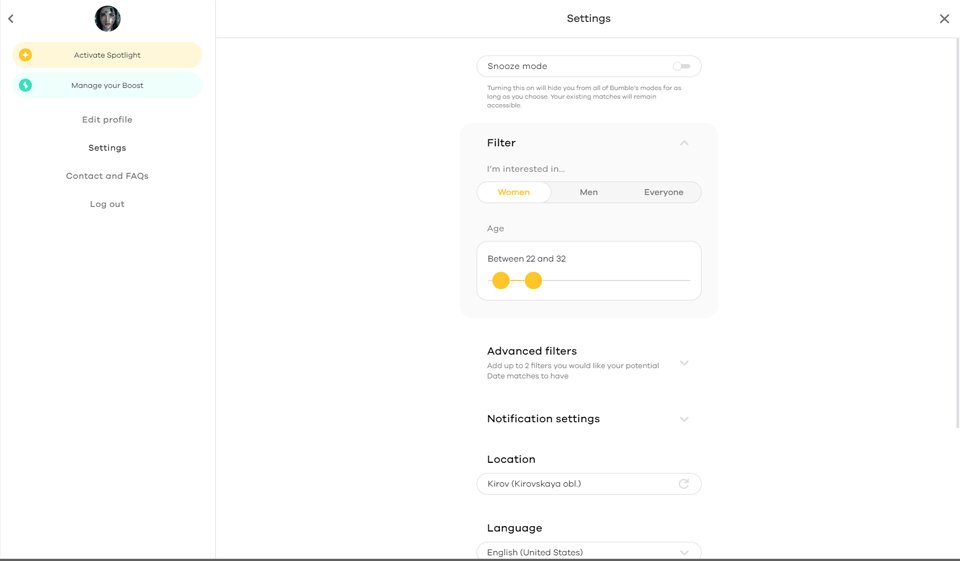 Alternative sites like Bumble