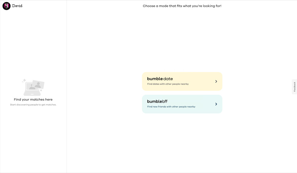 Bumble Mobile app and Website