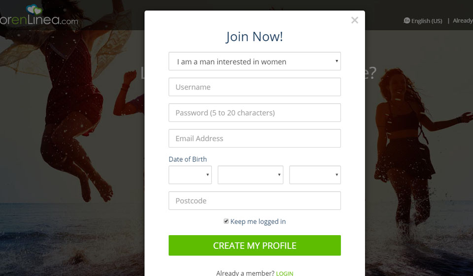 What happens if I turn off the 'show me’ on the Amor En Linea option?