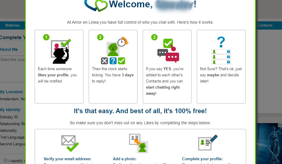 Is it possible to filter who can send messages to me on Amor En Linea?