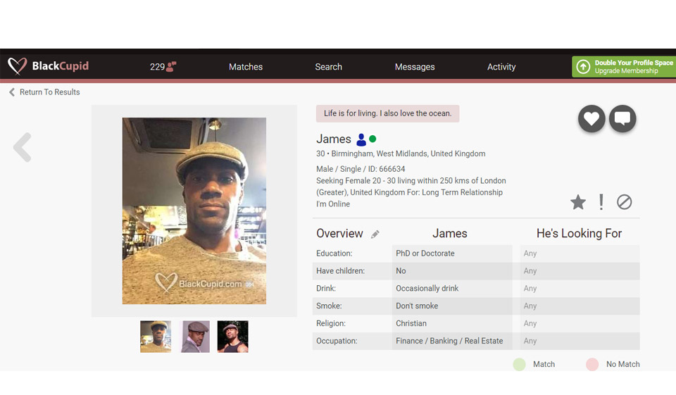 Recensione di vita reale di Blackcupid