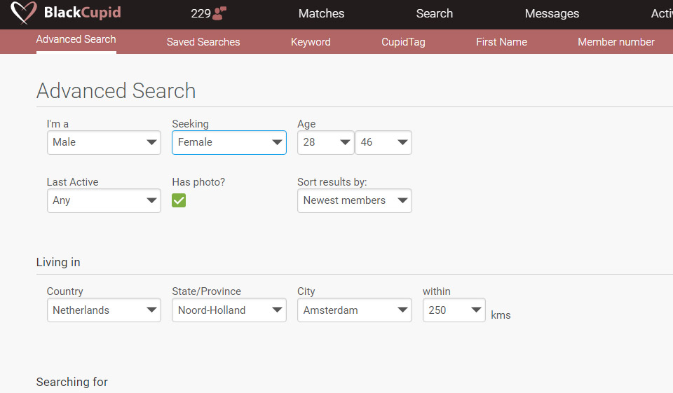 Sito Web di Blackcupid