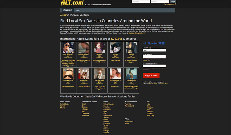 alt.com Interface