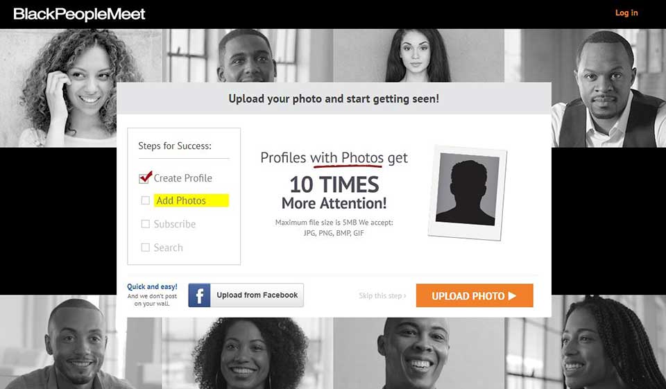 BlackPeopleMeet Registration process