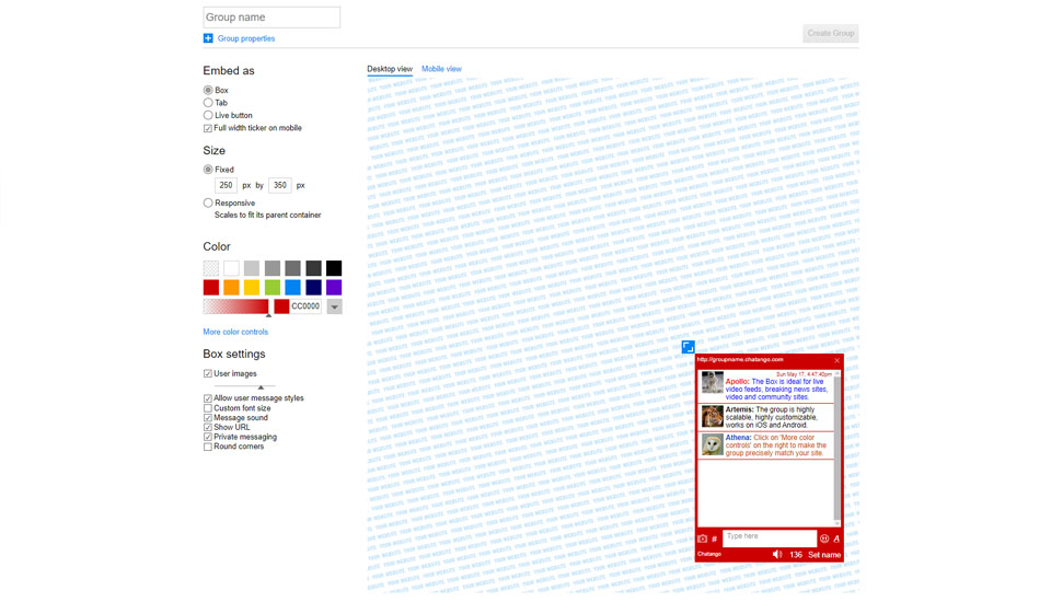 Is Chatango wereldwijd verkrijgbaar?