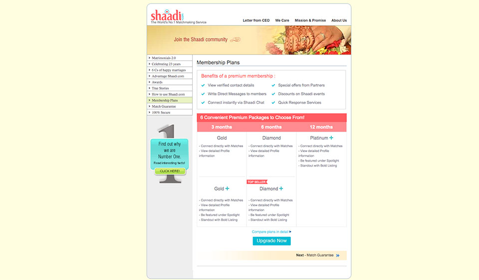 Shaadi-Schnittstelle