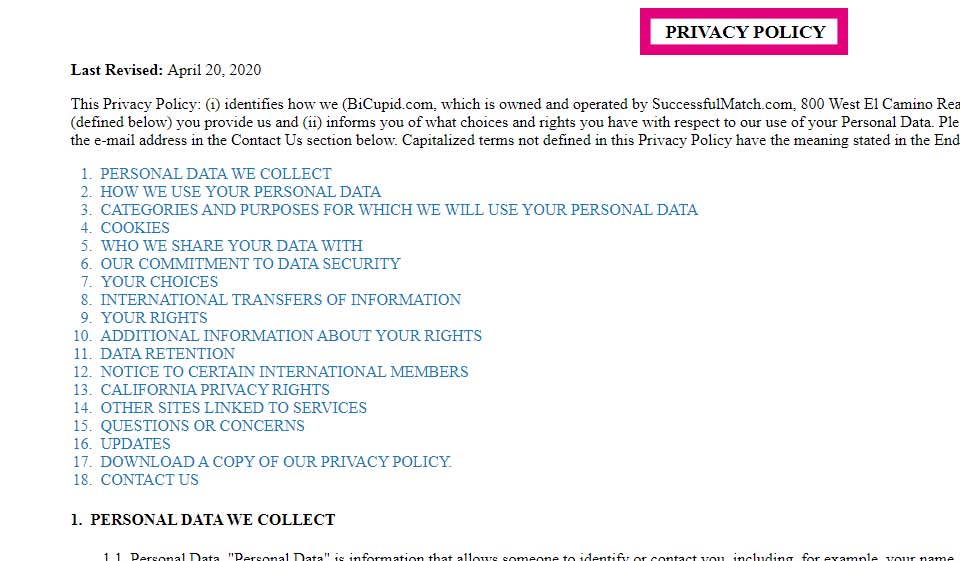 Profile Set-Up Procedure
