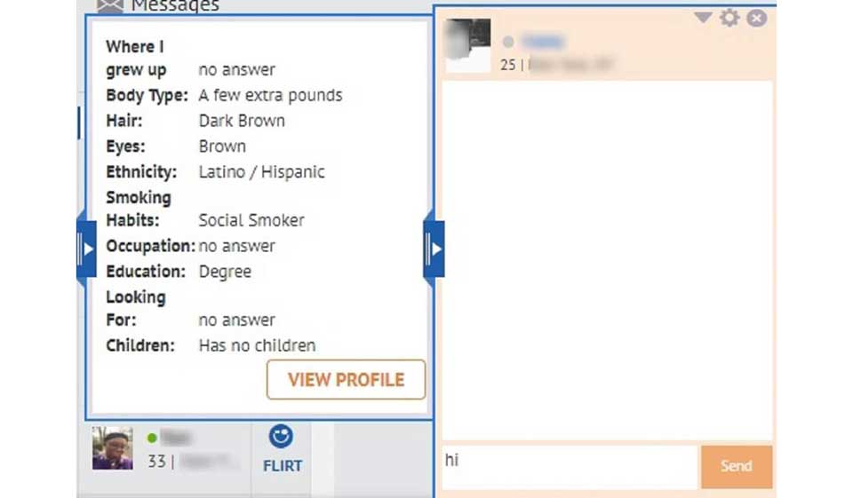 What are the different options of the Marriagemindedpeoplemeet search