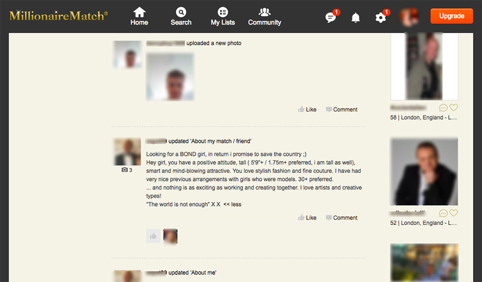 Special features of millionairematch