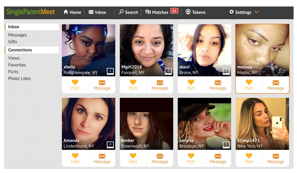 Interface of SingleParentMeet