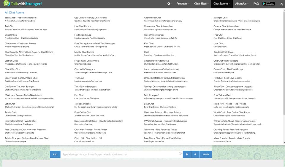 Mobile App und Website von Talkwithstranger