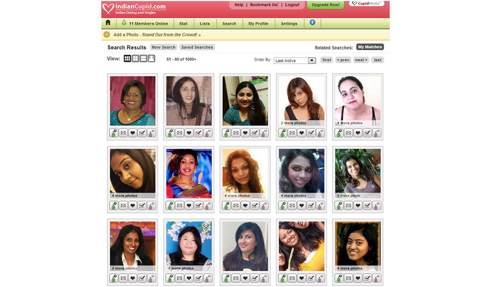 IndianCupid-grensesnitt