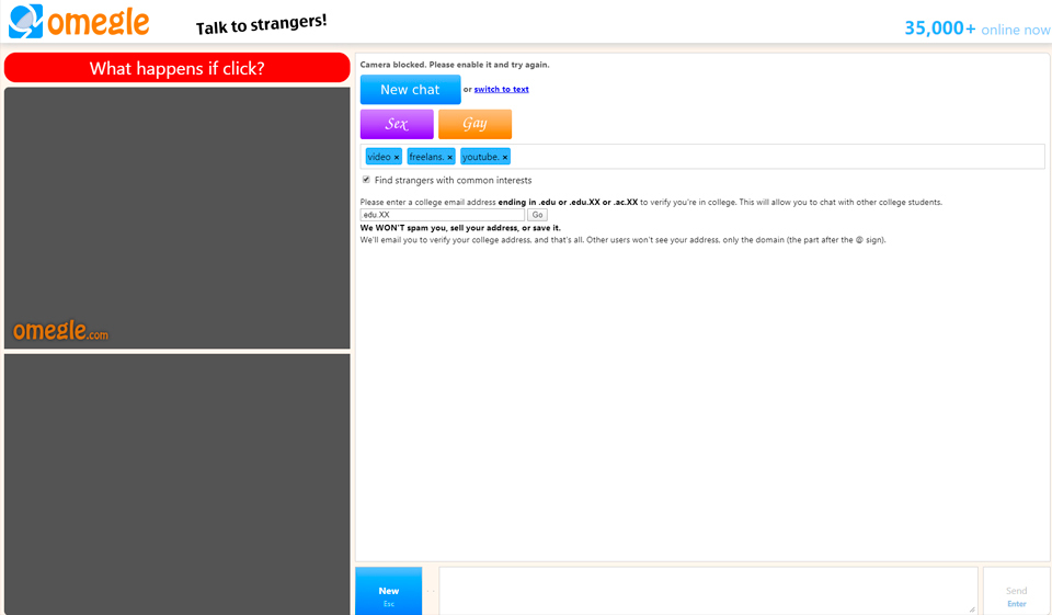 Jak mogę filtrować wiadomości i użytkownika na Omegle?