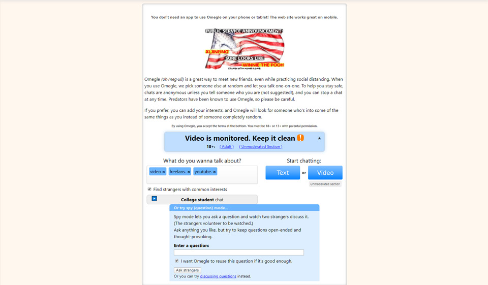 Czy wątki na forach w Omegle są moderowane?