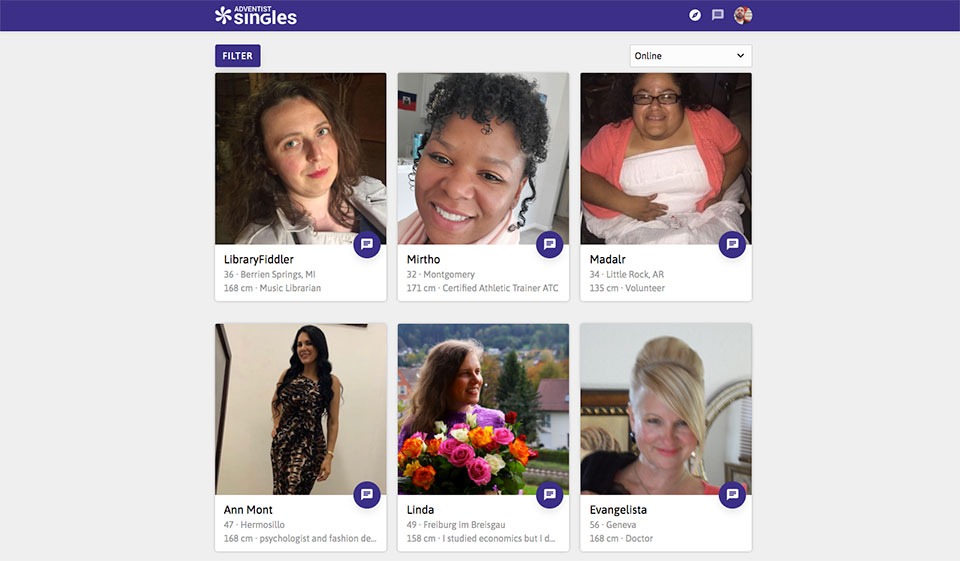 How can I filter who can message me on Adventist singles?