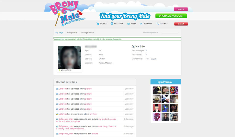 View Members who interest you in Bronymate website?