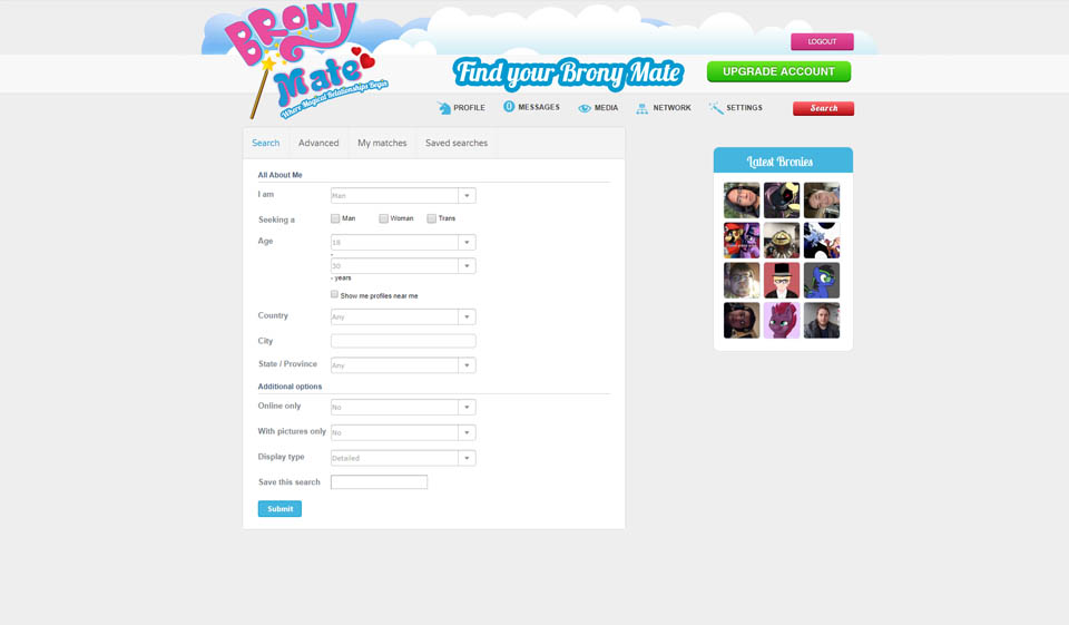 Messaging members on Bronymate