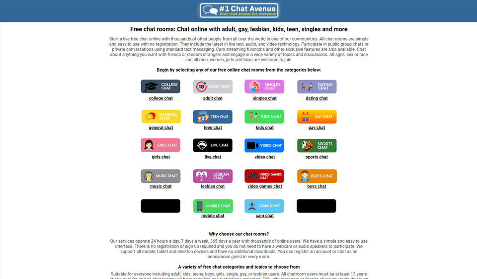 Ist die Chat Avenue für Menschen auf der ganzen Welt geöffnet?