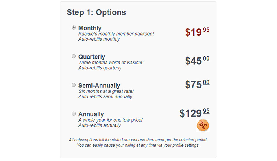 Membership Price and Other Payment Method