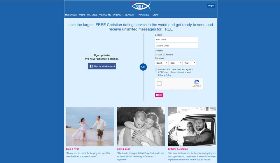 Worldwide access of ChristianDatingForFree