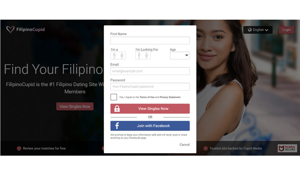 FilipinoCupid Registrierungsprozess