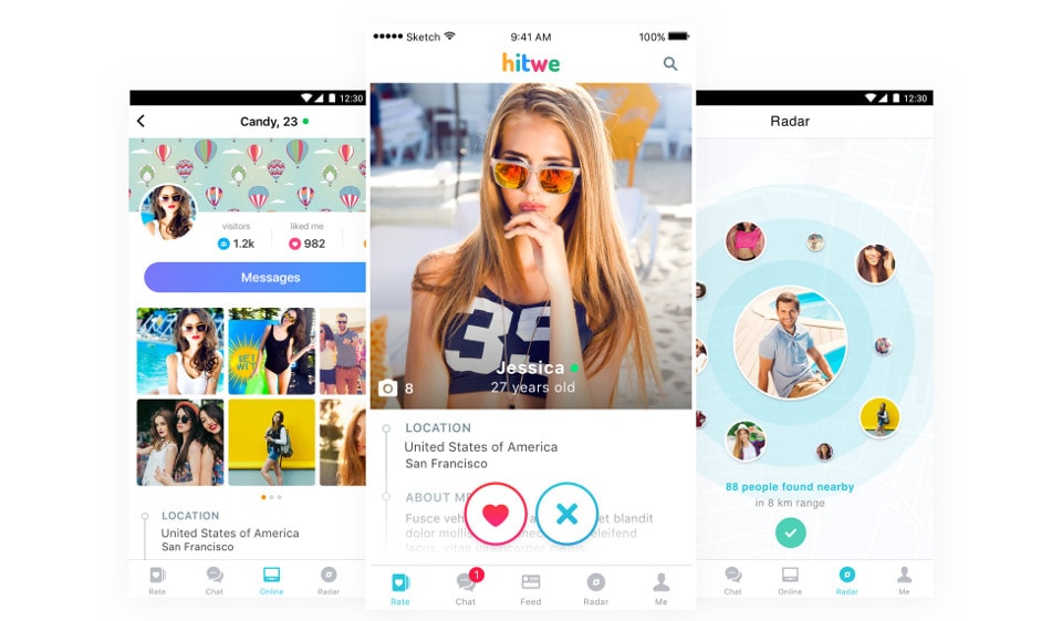 HitWe Mobile App and Website