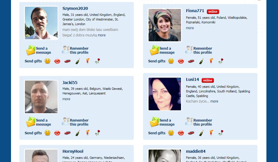 Różnorodność użytkowników polskich serc