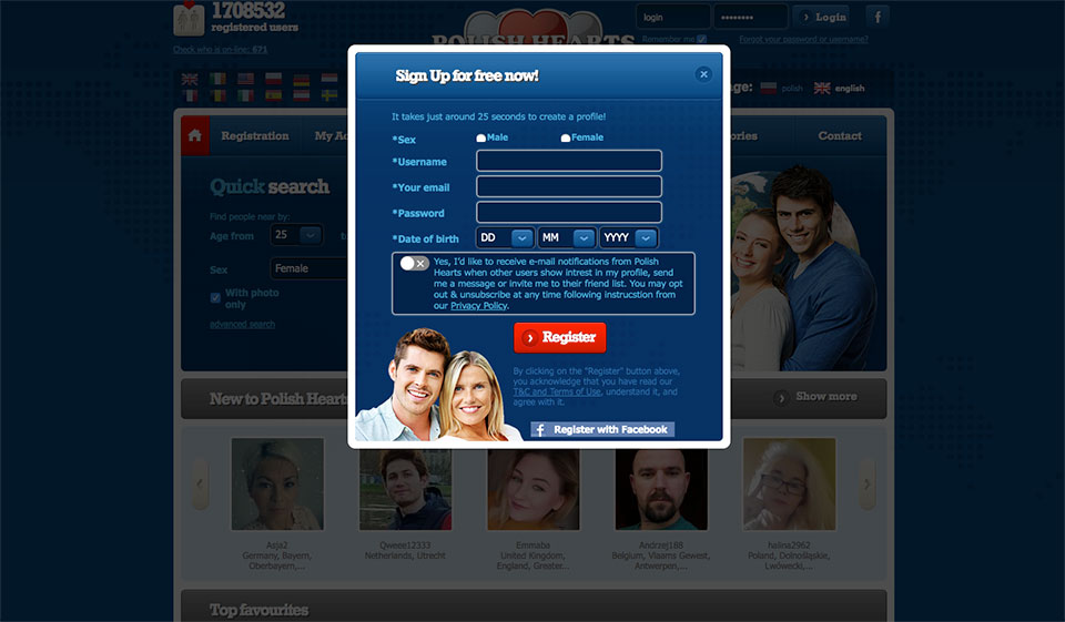 Proces rejestracji Polish Hearts