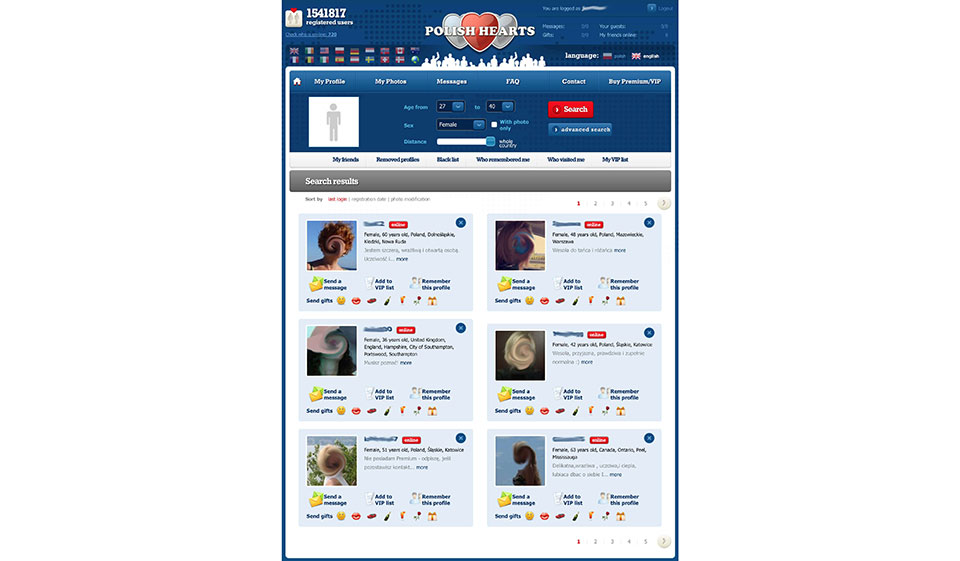 Różnorodność użytkowników polskich serc