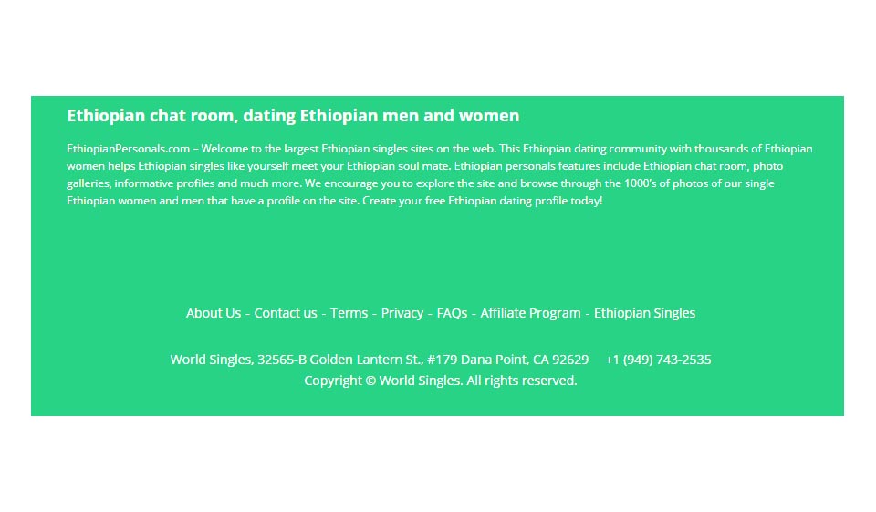 Ethiopian Personals Coupons