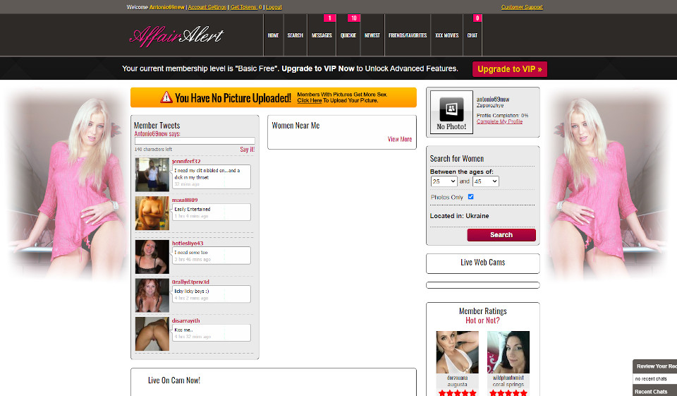 Seien Sie Teil der Affair Alert-Website und erleben Sie Glück außerhalb der Ehe