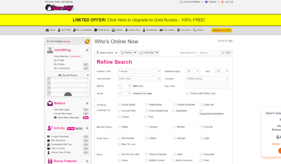 BoneAMilf Review: Great Dating Site?