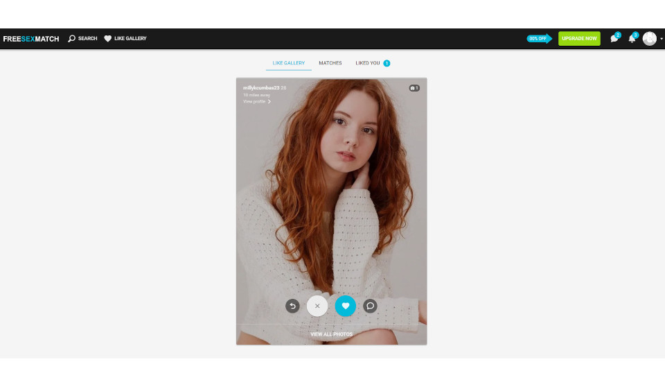 Design & Usability von Free Sex Match