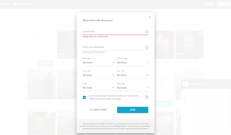 Gays Tryst Great Dating Site?
