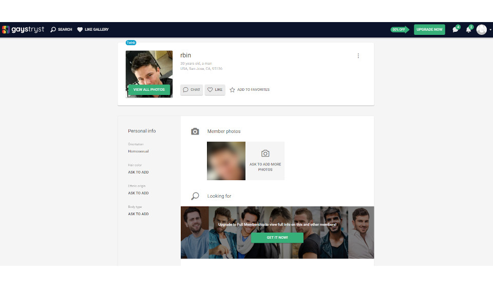 Design & Usability of Gays Tryst