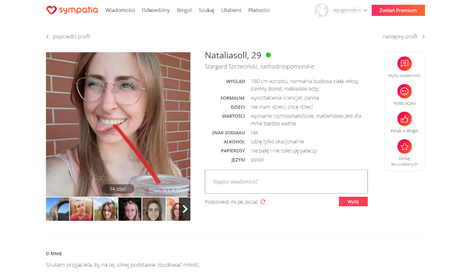 Czy Sympatia.pl jest anonimowa?