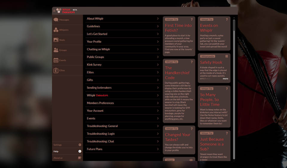 Come sapere se qualcuno ti ha bloccato su Whiplr?
