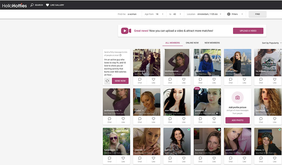 Profiles on HelloHotties