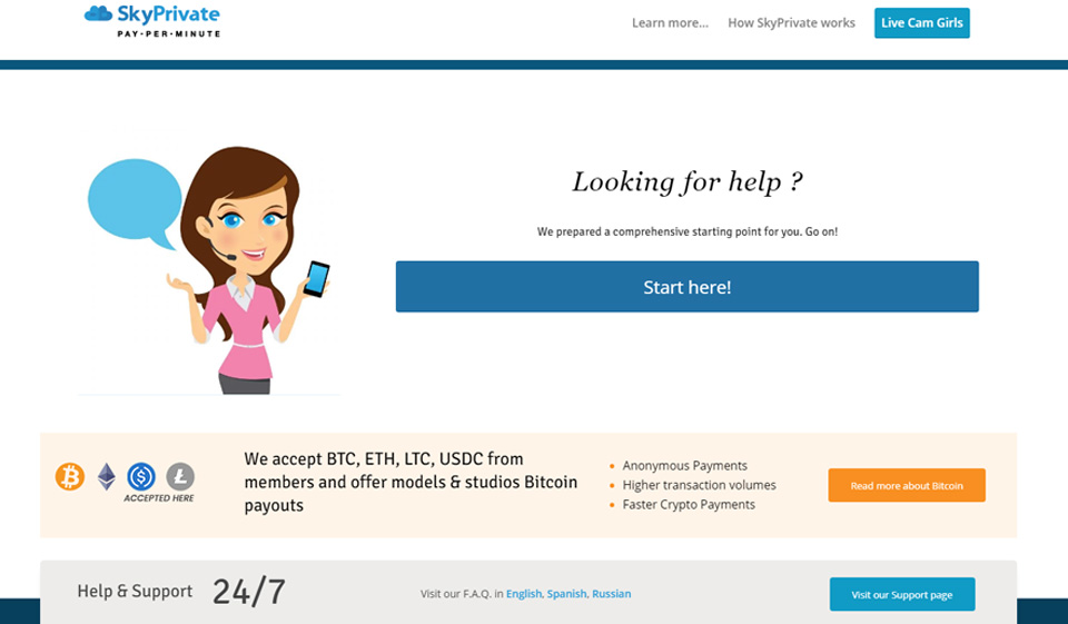 Skyprivate Nápověda a podpora