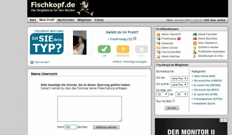 Matching bei Fischkopf