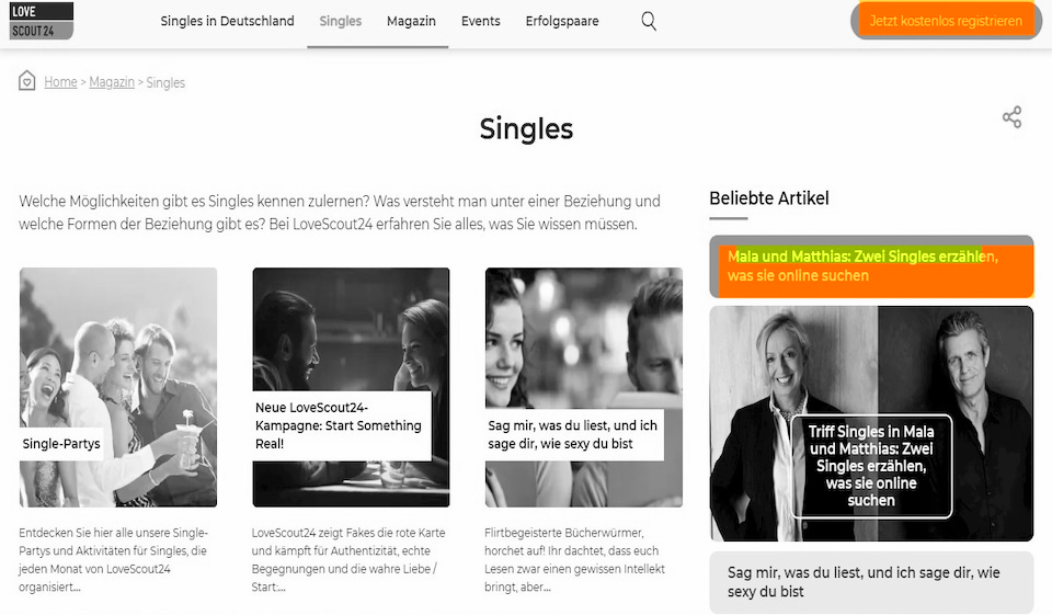 Partner Suche & Profile Qualität bei Lovescout24